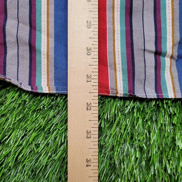 Vintage 90s Colours by Alexander Julian Striped Shirt 2XL 17 Oversized - Picture 7 of 10